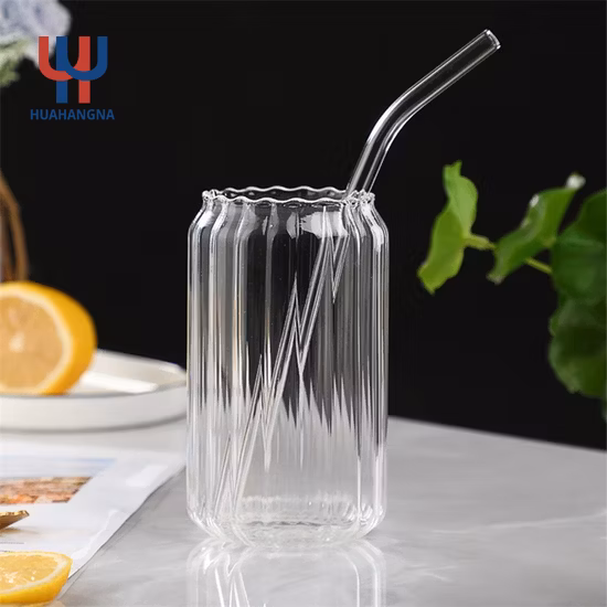 Großhandel Mode gestreifte Stroh Tasse Kaffeetasse Milch Saft Glas