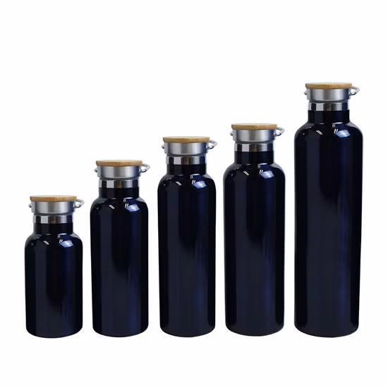 Doppelwandige Bambus-Isolierflasche aus Edelstahl