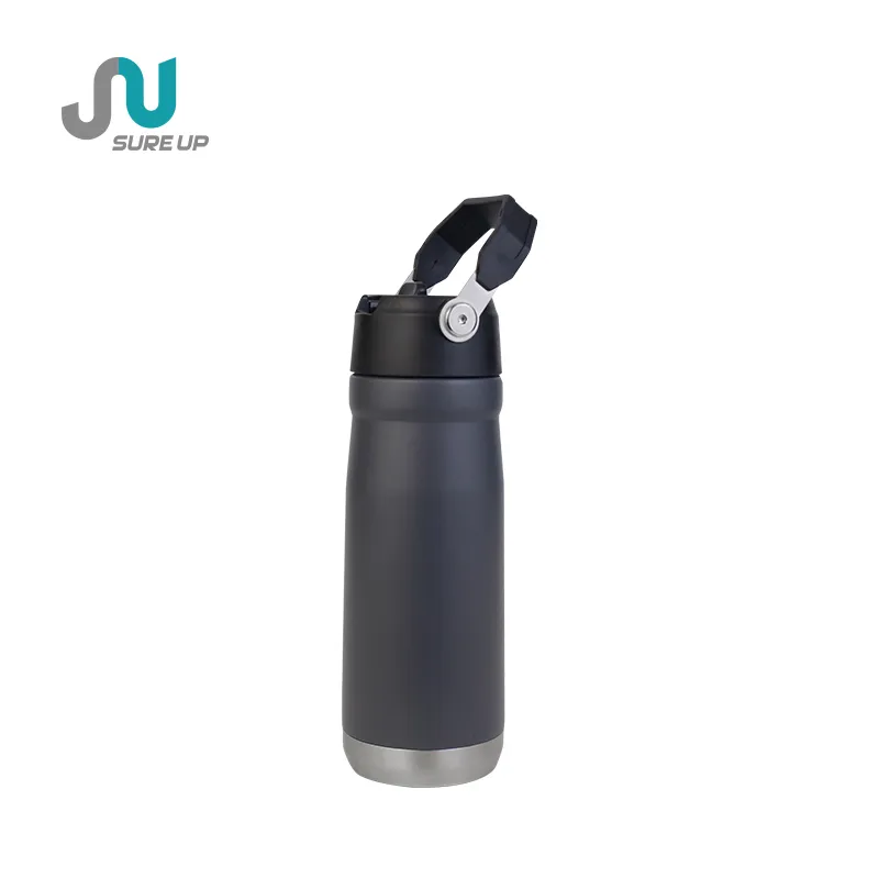 550 ml 650 ml Großhandel kundenspezifische doppelwandige Edelstahl-Wasserflasche mit Griff-Thermos-Vakuumflasche für den Sport