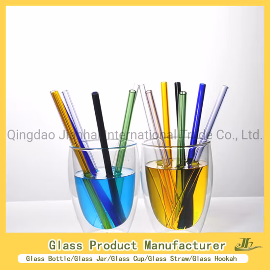 200*10mm 200*8mm 200*6mm 215*6mm Tee, Milch, Wasser, Kaffee, Saft, Getränketrinken gerade gebogenes Getränk Lieferant gebogener Glasstrohhalme