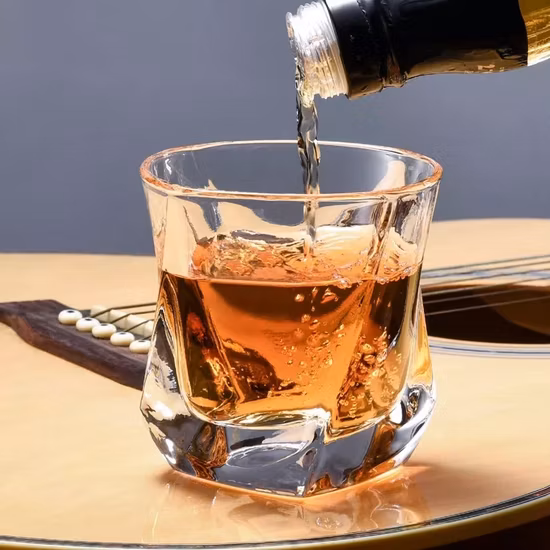 Luxuriöse Whisky-Verkostungsgläser, Kristall-Rock-Rum, runder Weinbecher, Cocktailbecher